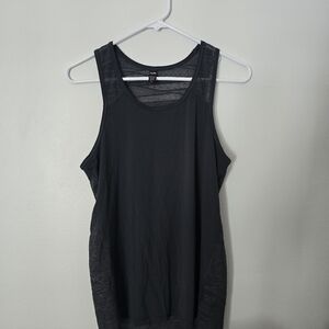 Victoria’s Secret VSX Mesh Tank Top Body Wick Black Size Small Athletic Grey